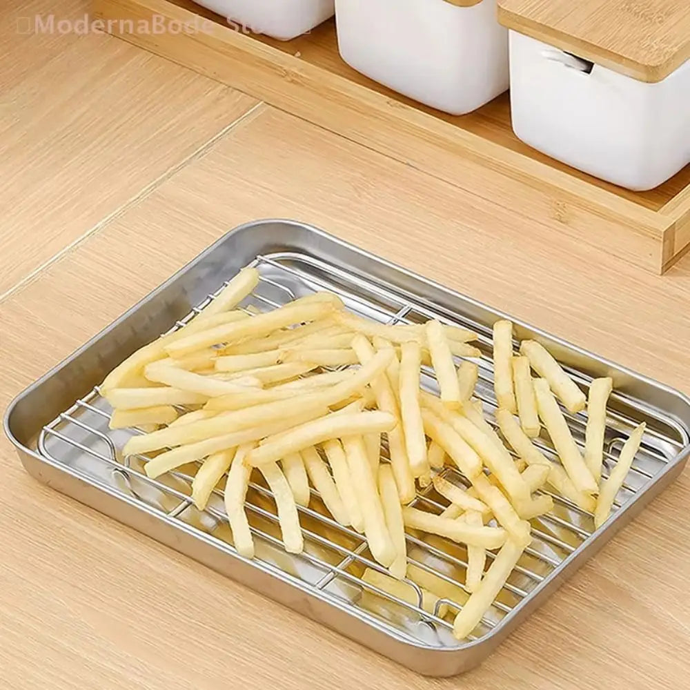 Non-Stick Stainless Steel Baking Pan Cooling Rack Square