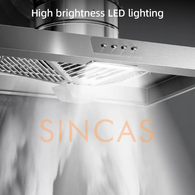 Stainless Steel Range Hood Lighting Easy-Install Exhaust Fan