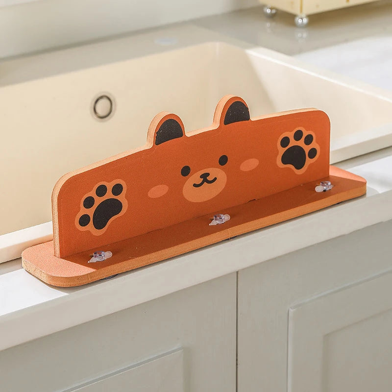 1pcs Silicone Sink Water Splash Guard Washing Basin