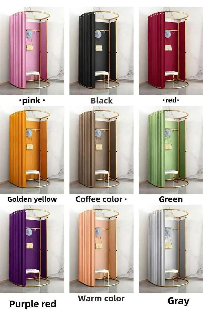Simple Mobile Curtain Storage Rack Movable Temporary Dressing
