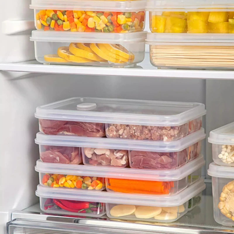 Refrigerator Storage Box 4/6 Grid Food Vegetable Fruit