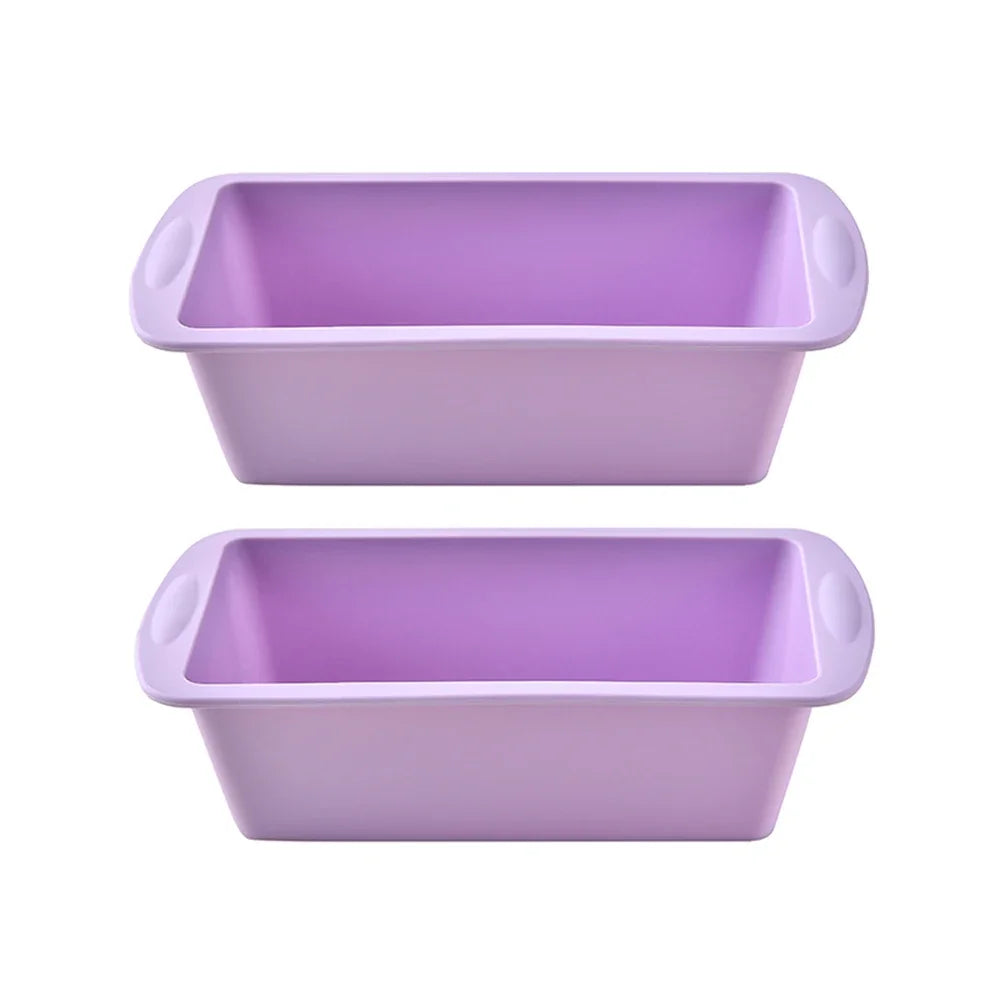 2pcs Loaf Pan Bread Toast Reusable Silicone Mold
