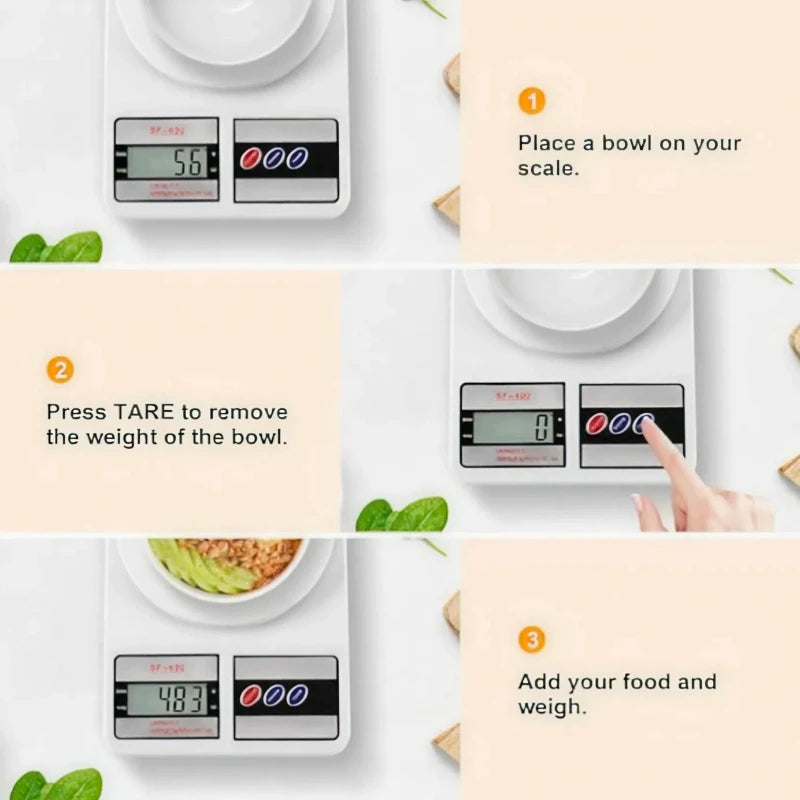 10kg/1g Digital Scale Electronic Food Scale High-Precision