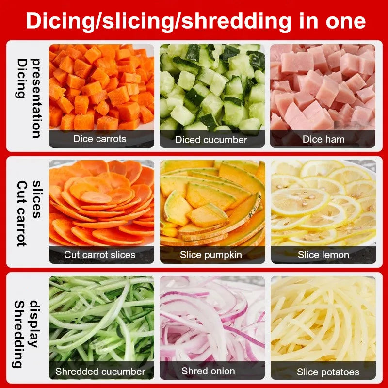 Commercial Multi-Function Electric Vegetable Cutter Automatic