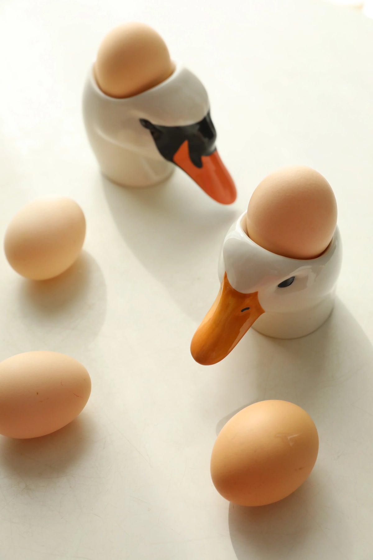 Ceramic Duck Swan Shape Egg Holder Storage Cup