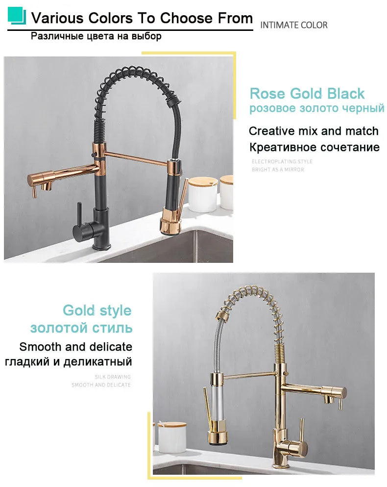 Gegve Faucets Removable Taps Brush Brass Faucet Water