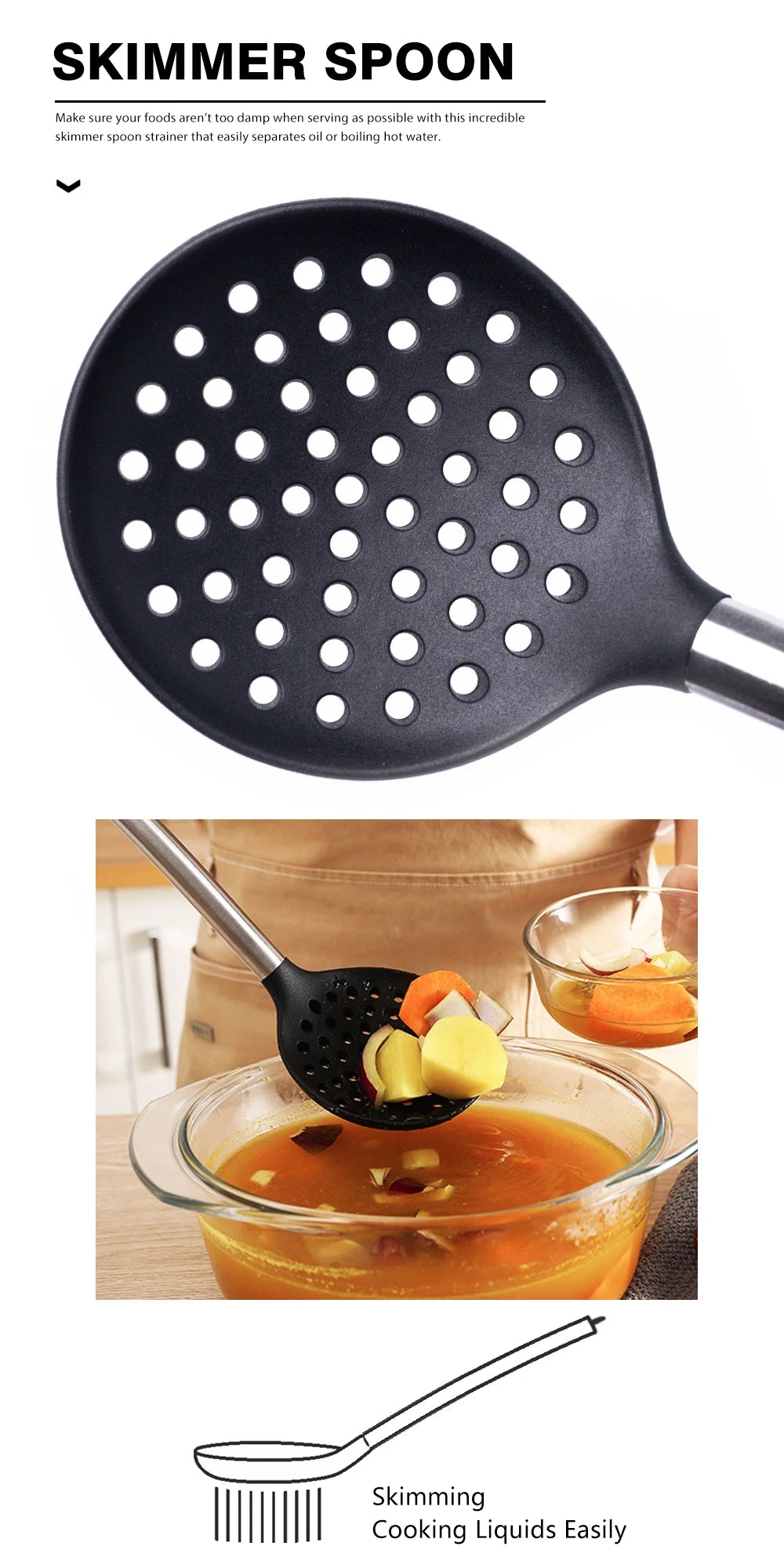 1-Pack Silicone Kitchenware Cooking Utensils Heat-Resistant