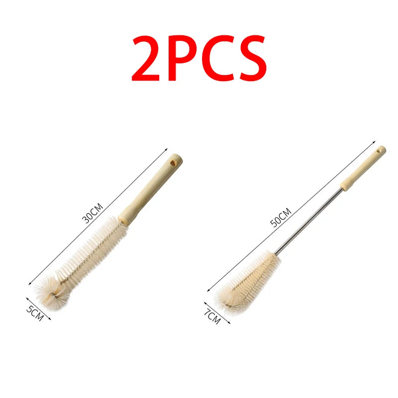 Wooden Bottle Cleaning Brush Long Handle Washing Brush