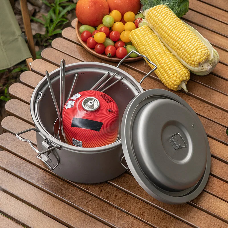 Boundless Voyage Titanium Camping Pot 2l Cooker Ultralight