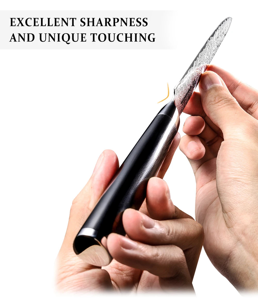Grandsharp Inch Utility Damascus Knife 67 Layers Japanese