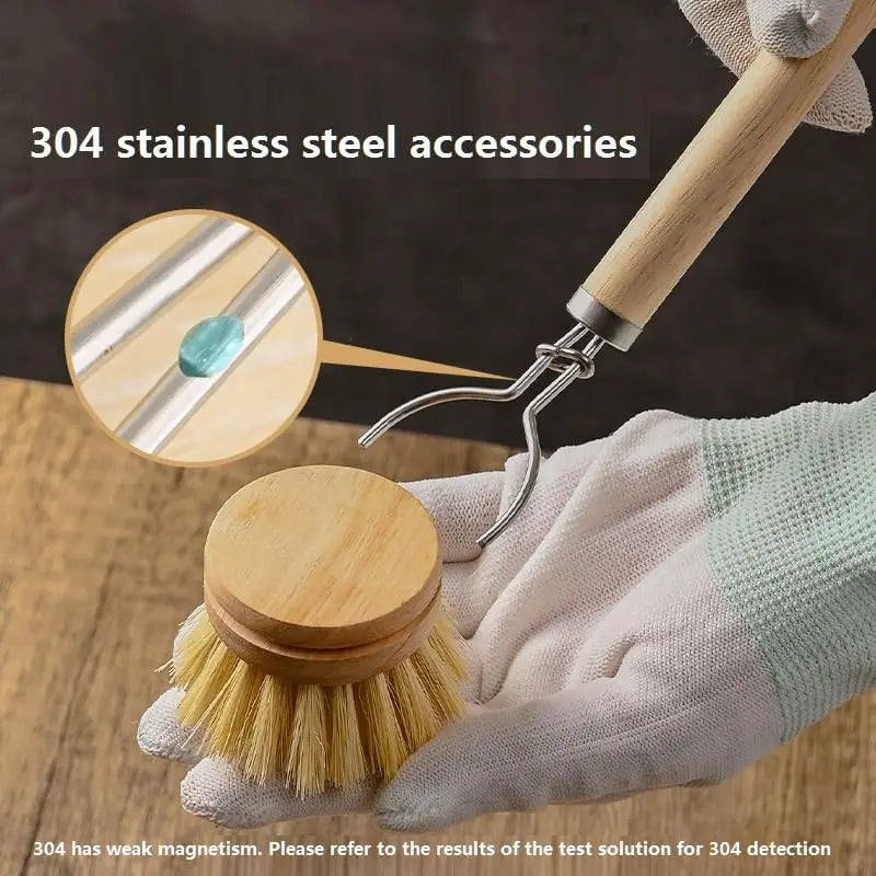 All-Purpose Dish Scrub Cleaning Brush Heads Sisal Horse