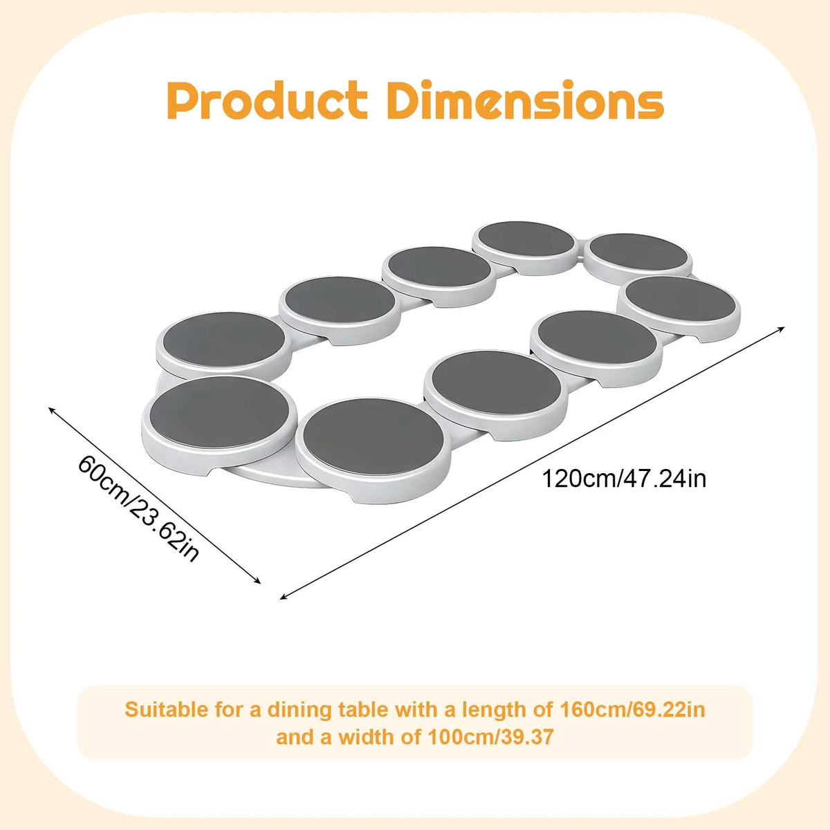 Table Turntable Tray 360 Rotation Reusable Rotating Food