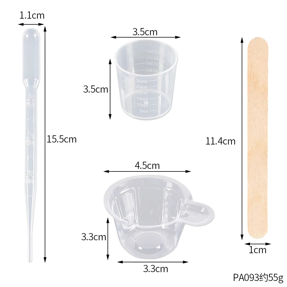 Resin Mixing Casting Kit Measuring Cups Wooden Sticks