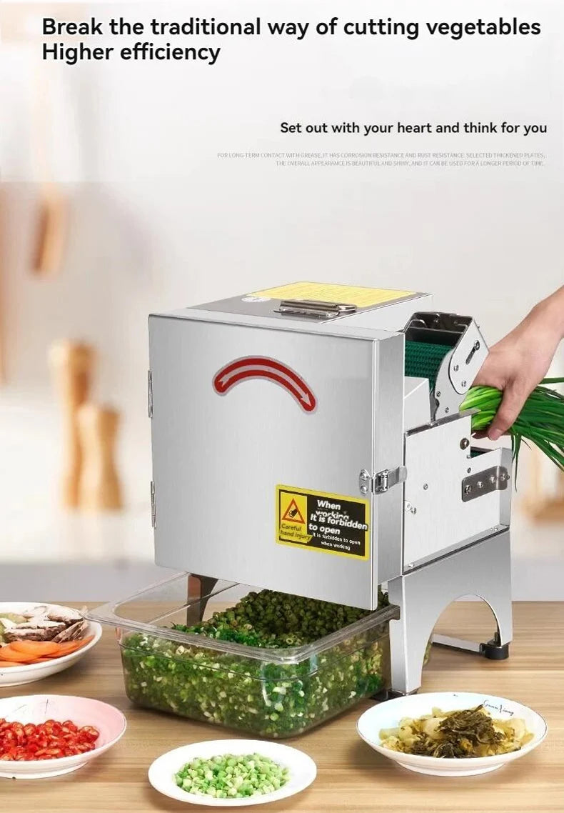 700rpm Commercial Electric Scallion Chopper 150kg/H Vegetable