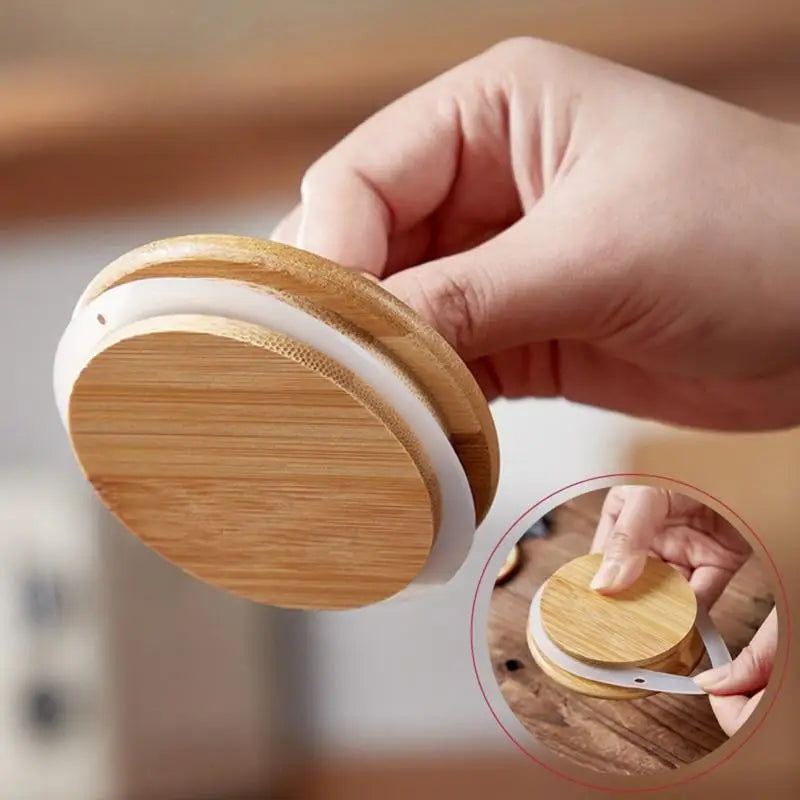 Airtight Food Containers Storage Pots Glass Jar Lid