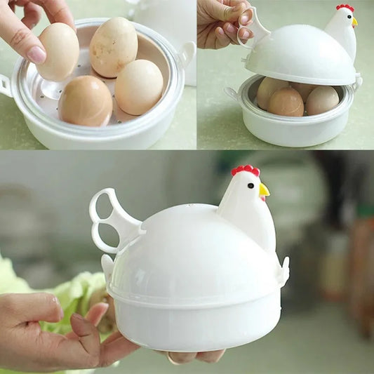 Lovely Chicken Shaped Egg Boiler Steamer Eggs 1egg