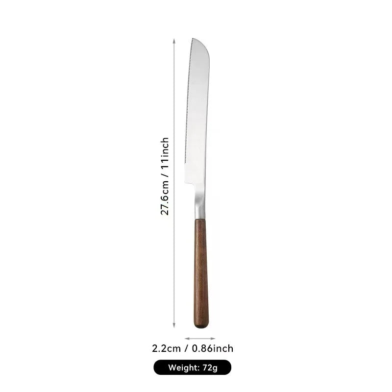 5pcs 304 Stainless Steel Nature Wood Kitchenware Cooking