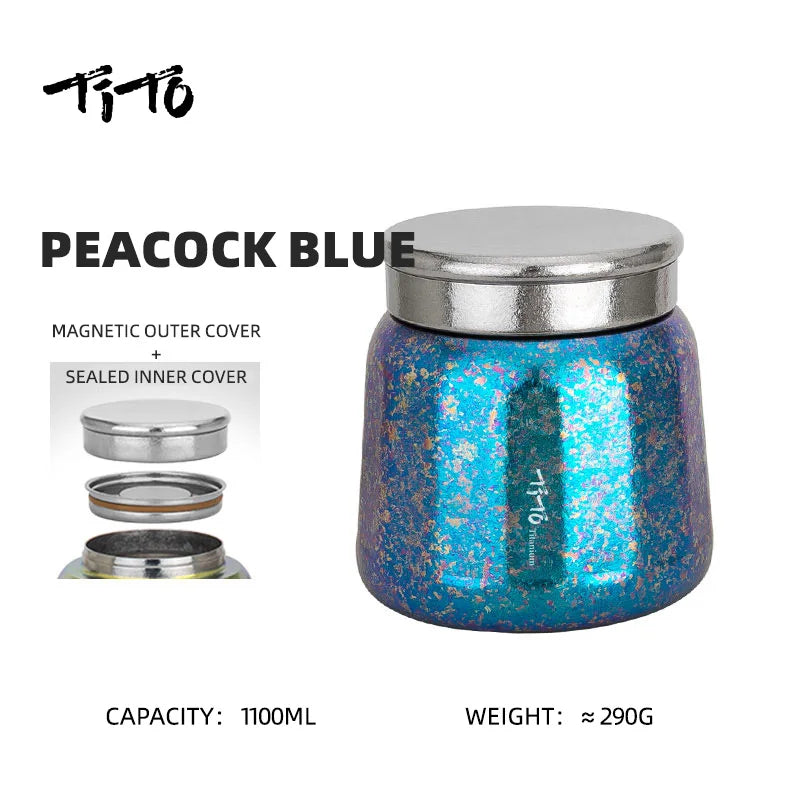 Tito Titanium Pure Titanium Tea Jar Large Storage