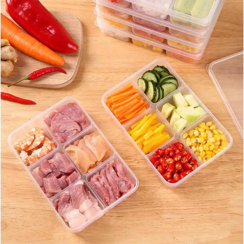 Transparent Grids Storage Box Refrigerator Large Capacity