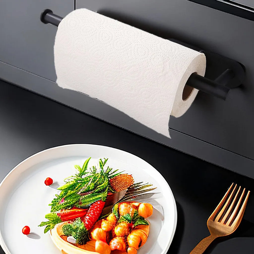 1/2pcs Paper Towel Holder Toilet Paper Holder Adhesive