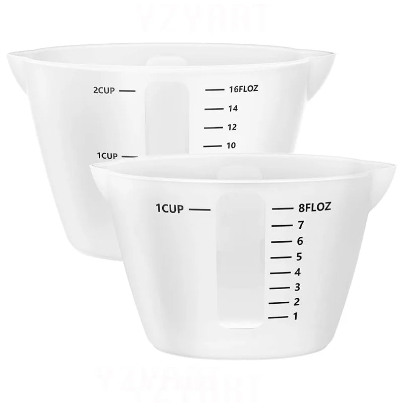 500ml & 250ml Large Silicone Measuring Cups Resin