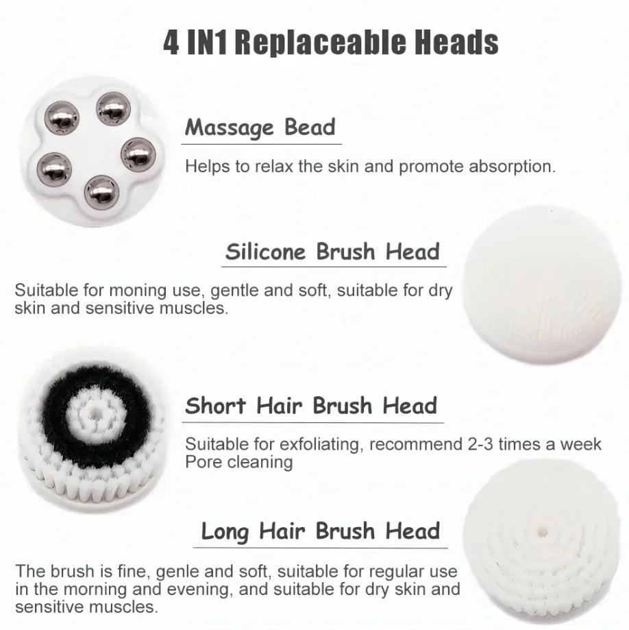 In Electric Facial Cleansing Brush Waterproof Ipx7 Face
