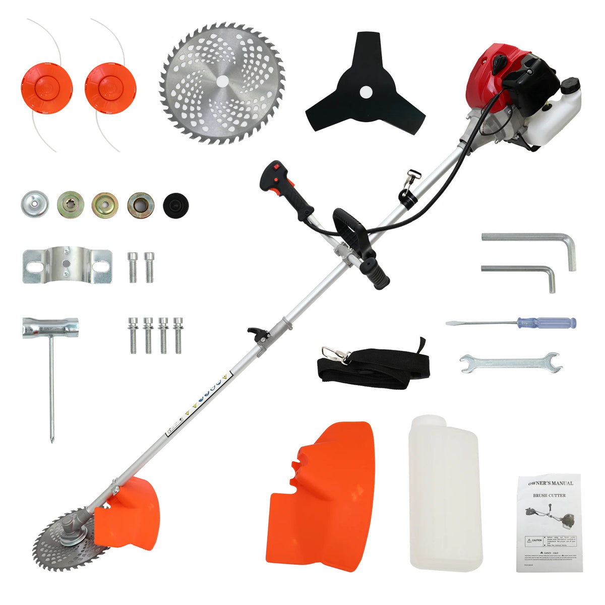 52cc Weed Wacker 2-Stroke Gas Grass Trimmer 4-In-1