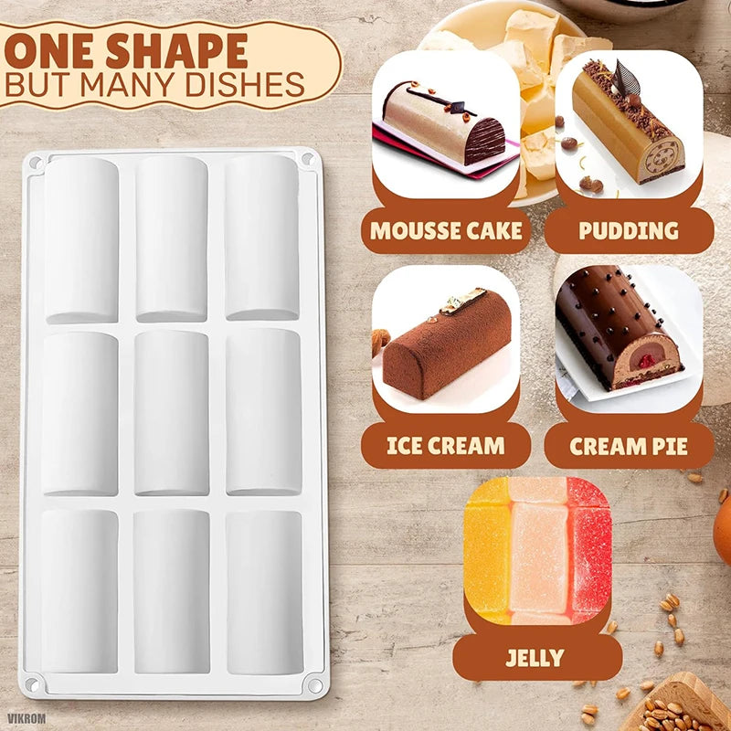 Cavity Log Cake Mold Baking 3d Roll Cylinder