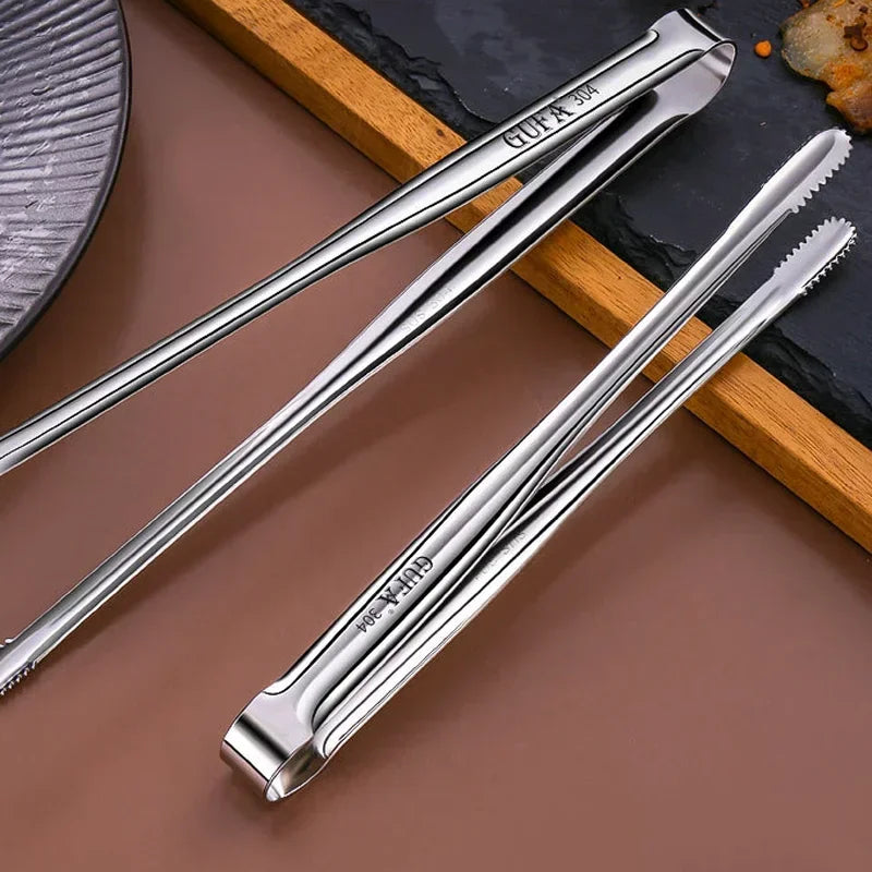 Barbecue Food Tong Non-Slip Cooking Clip Stainless Steel