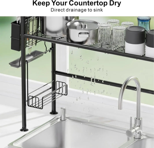 Over Sink Dish Drying Rack 1/2 Tier Above