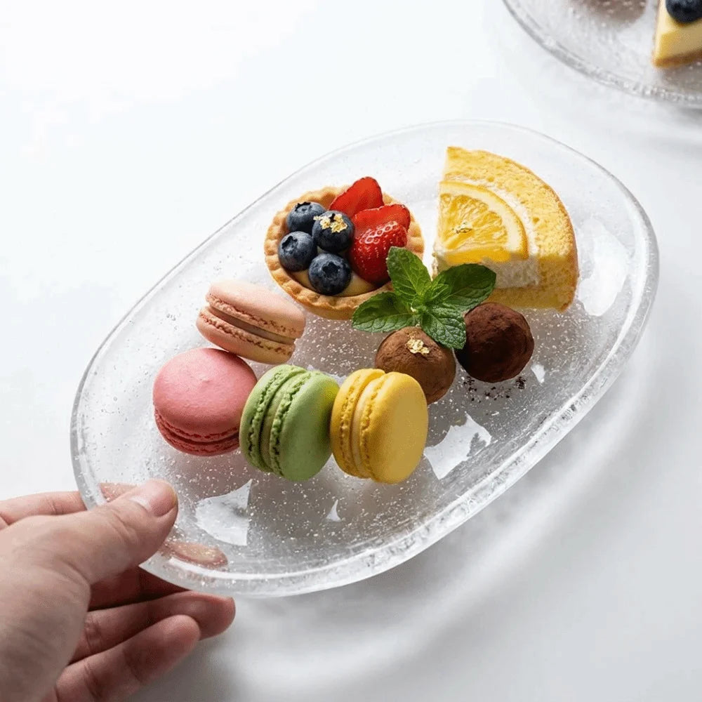 Multipurpose Oval Shape Glass Dessert Dish Heat-Resistant