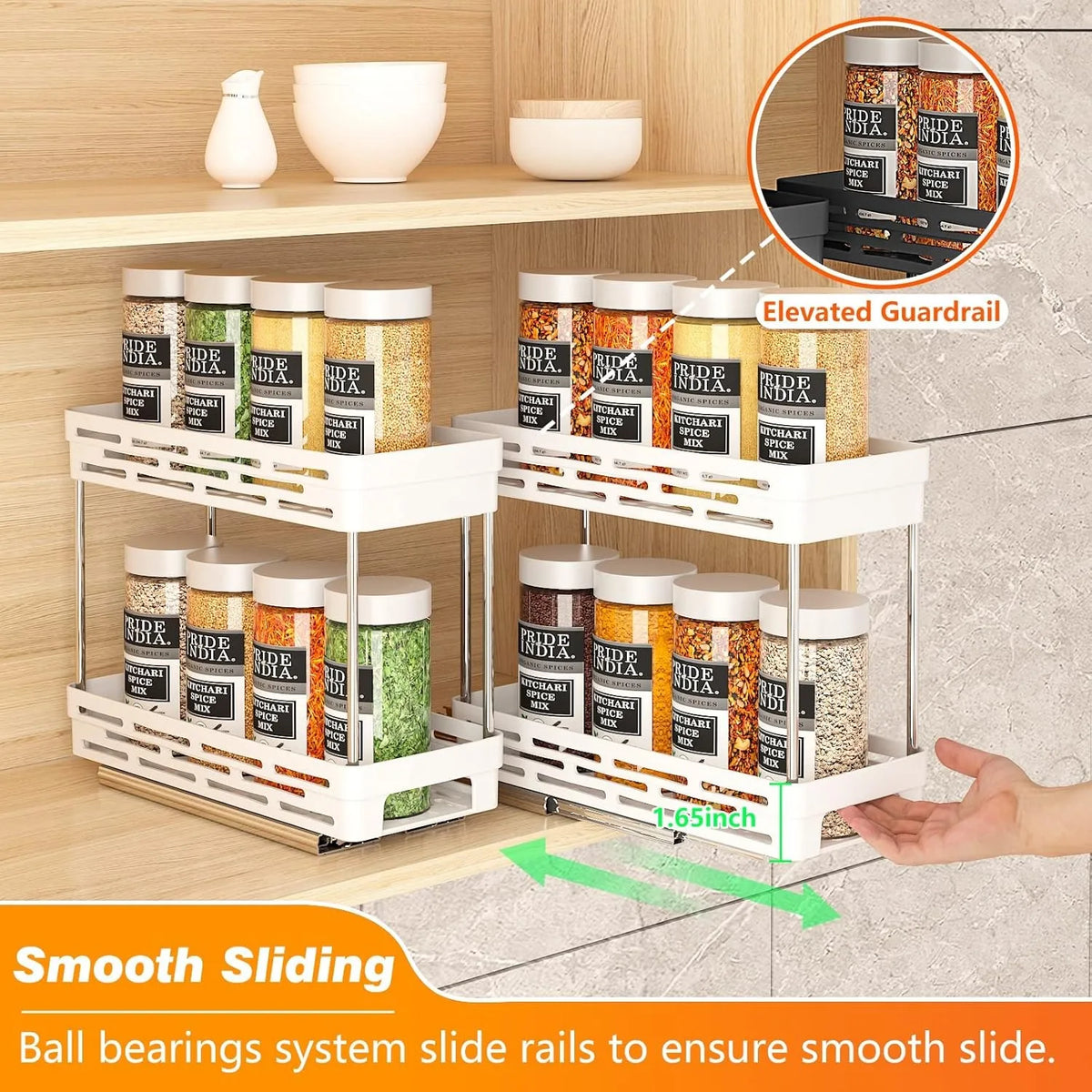 1/2pcs Double Layer Plastic Storage Rack Large Capacity