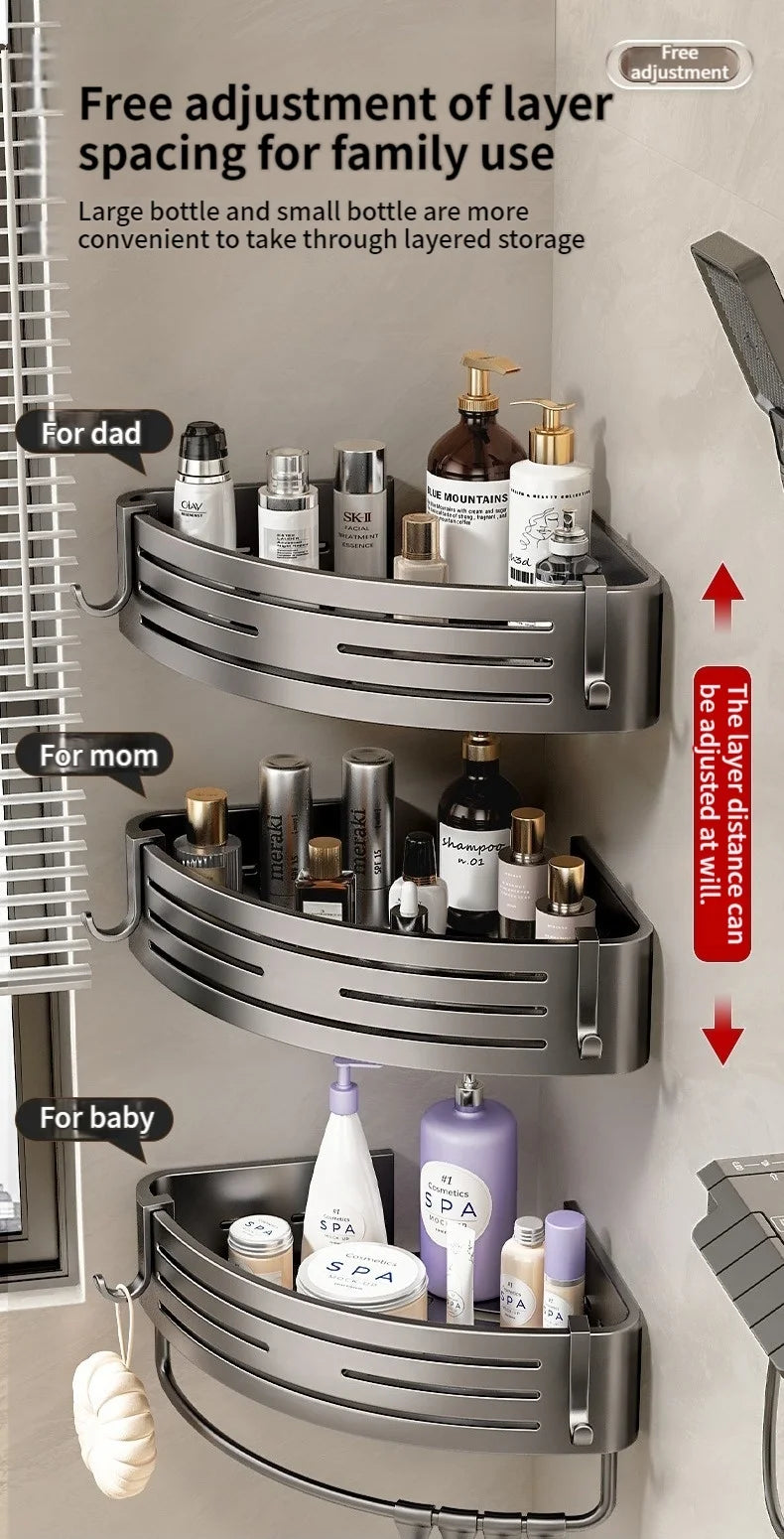 No Need To Drill Walls Installation Aluminum Bathroom