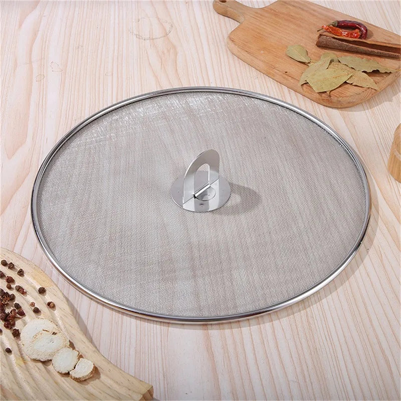 Stainless Steel Splatter Screen Mesh Pot Lid Cover