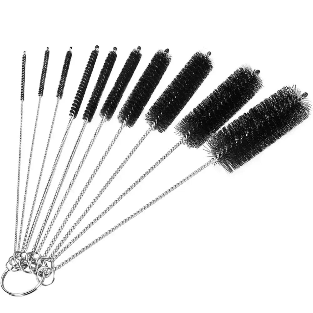 10-Pack 20cm Stainless Steel Bottle Cleaning Brushes Reusable