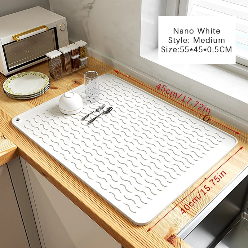 Silicone Dish Drying Mat Heat Resistant Foldable Non-Slip