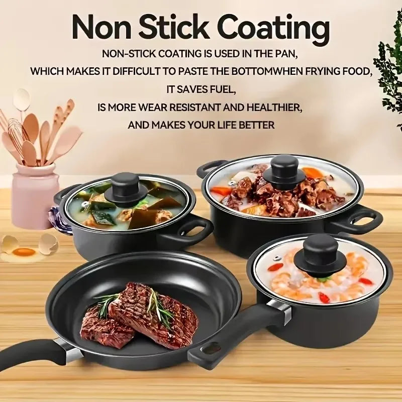 13-Piece Featuring Nonstick Induction Pots Frying Pan Cooking