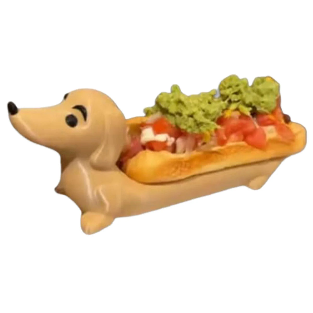 Lovely Funny Dachshund Dinner Plate Cute Shaped Sandwiches