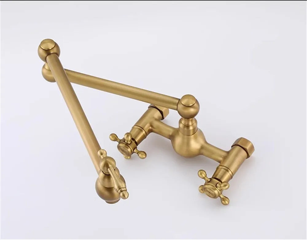Wall Mounted Foldable Faucet Antique Bronze Pot Filler
