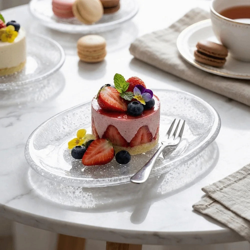 Multipurpose Oval Shape Glass Dessert Dish Heat-Resistant