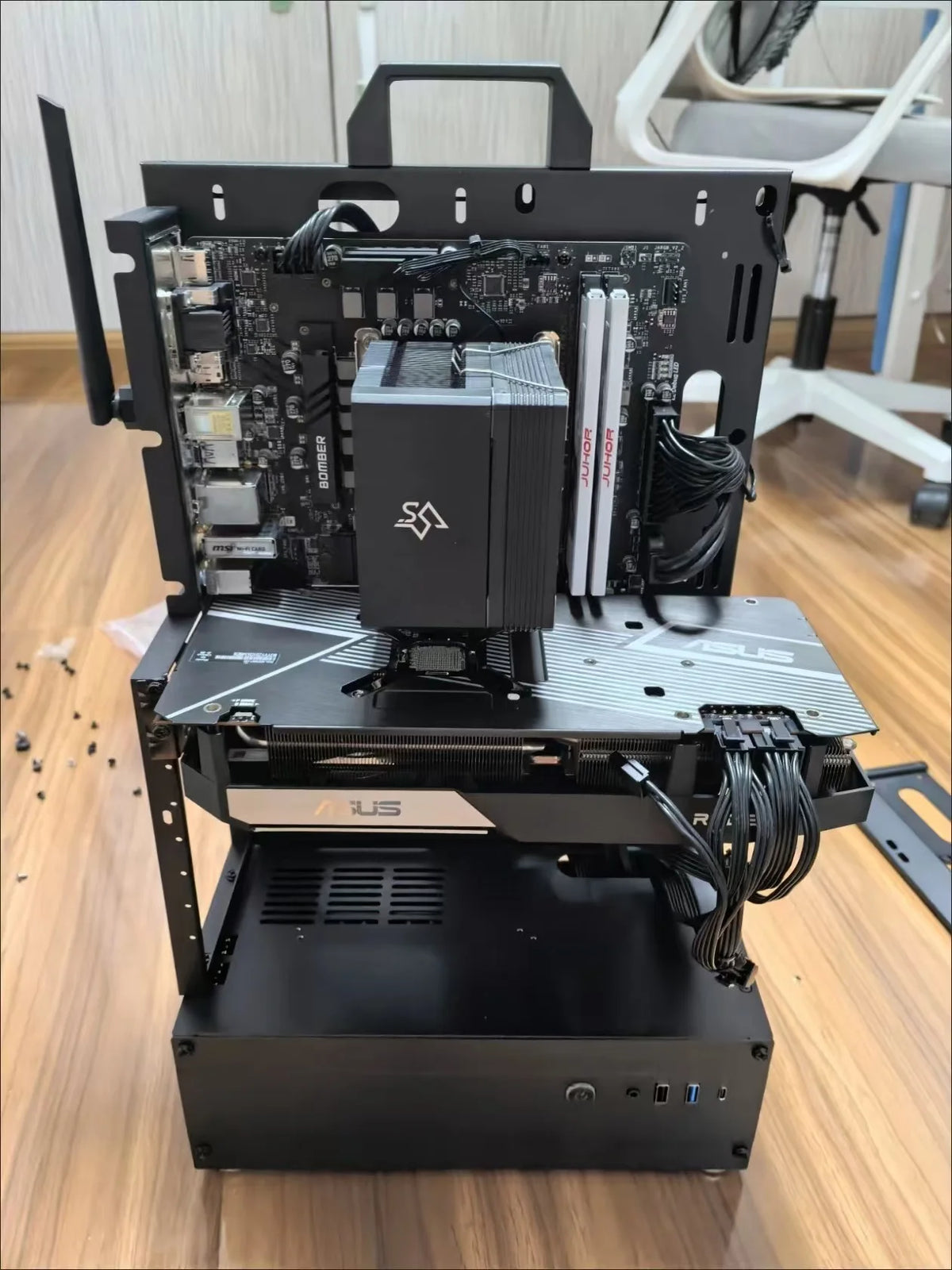 Open Frame Pc Case 240/360 Liquid & Air