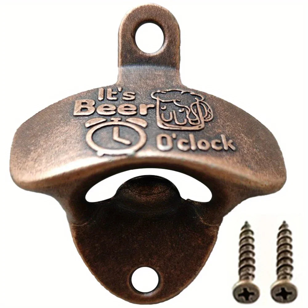 1pc It Beer Clock Bottle Opener Wall Mounted