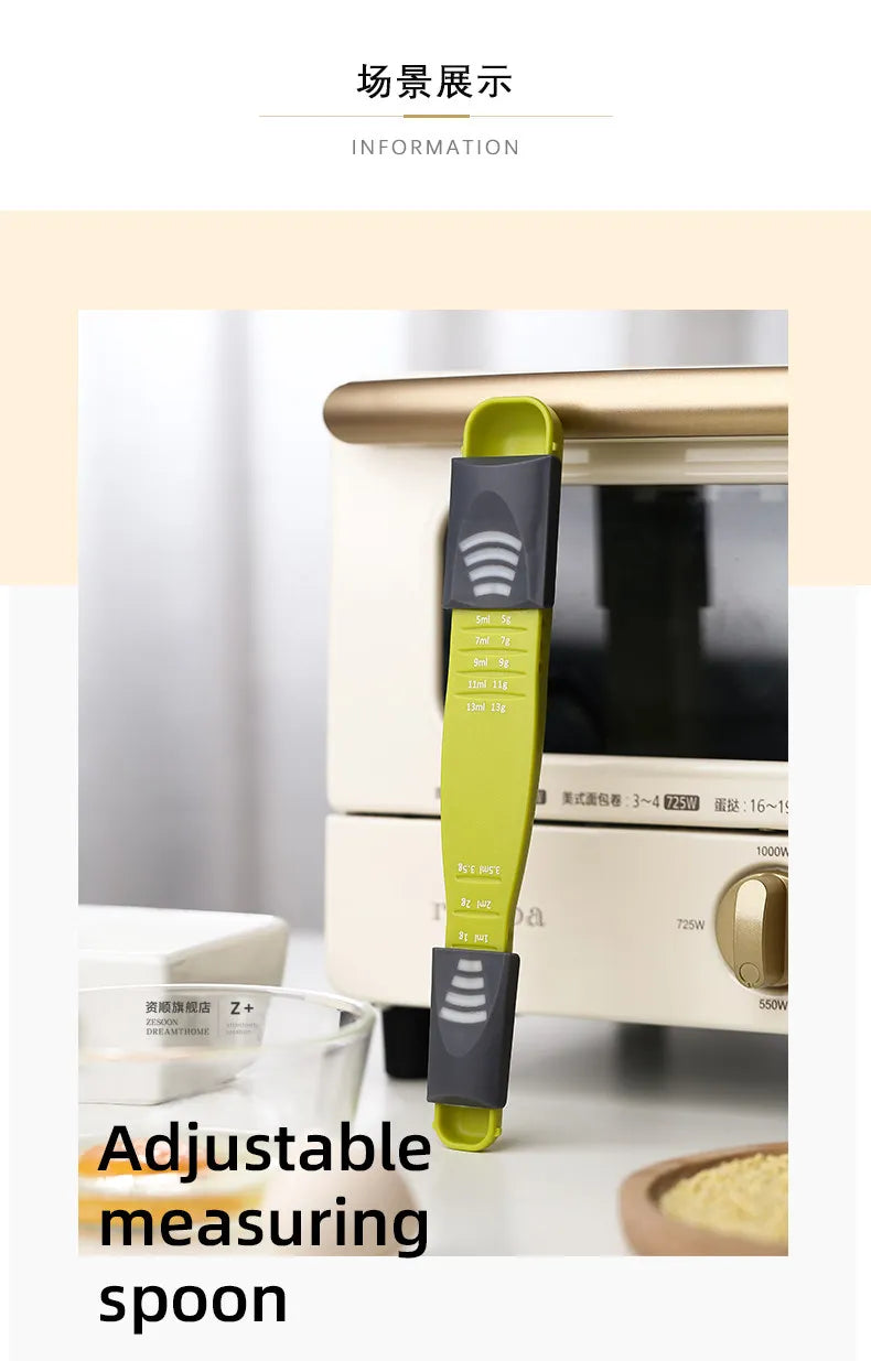 Adjustable Measuring Spoon Scale Gram-Controlled Salt Milk Powder