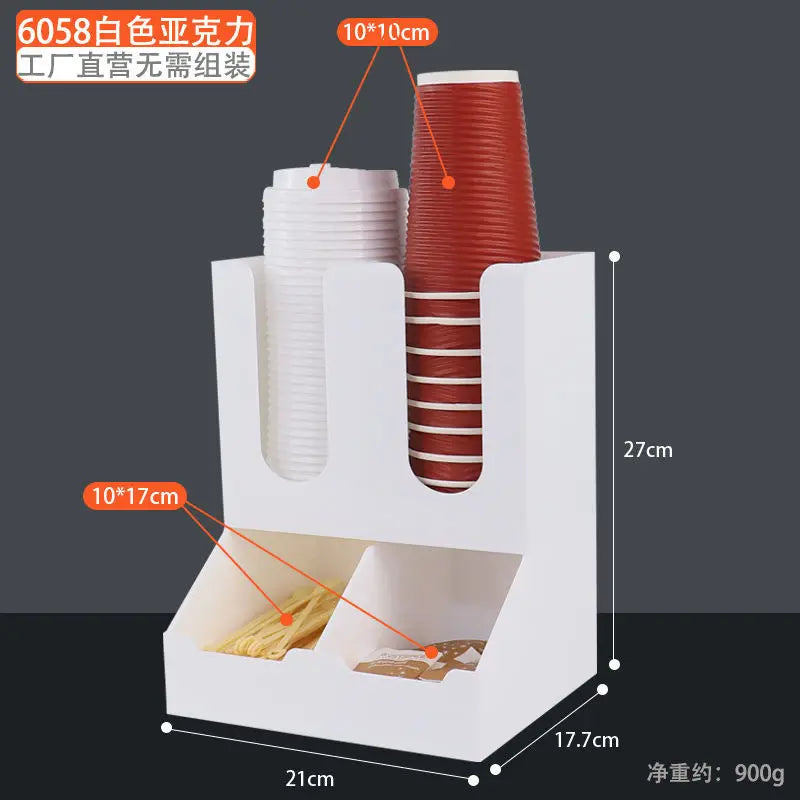 Creative Coffee Shop Bar Paper Cup Straw Storage