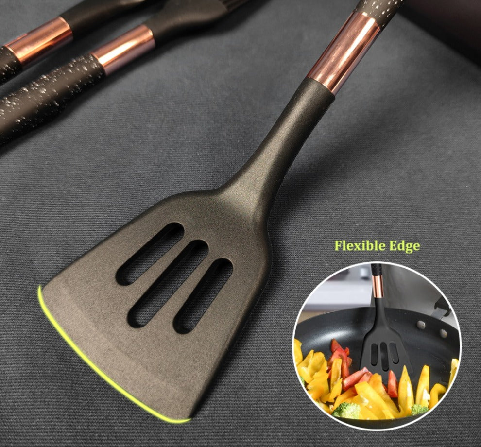 Silicone Cooking Utensils Non-Scratch Non-Stick Heat Resistant