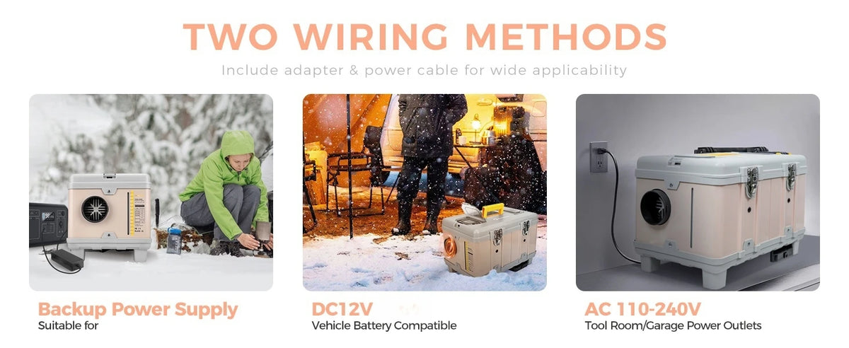 8kw 12v/220v Diesel Air Heater W/ Self-Cleaning &
