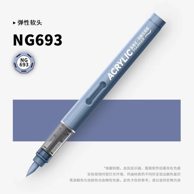 120/1 Colors Direct-Liquid Acrylic Brush Markers Pen Waterproof