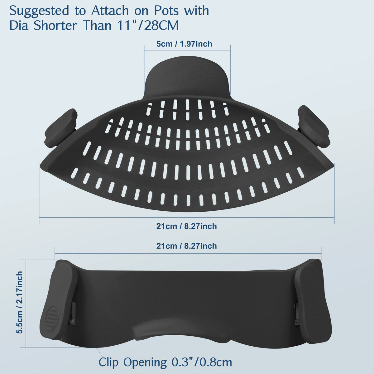 1pc Adjustable Silicone Clip On Strainer Pots Pot