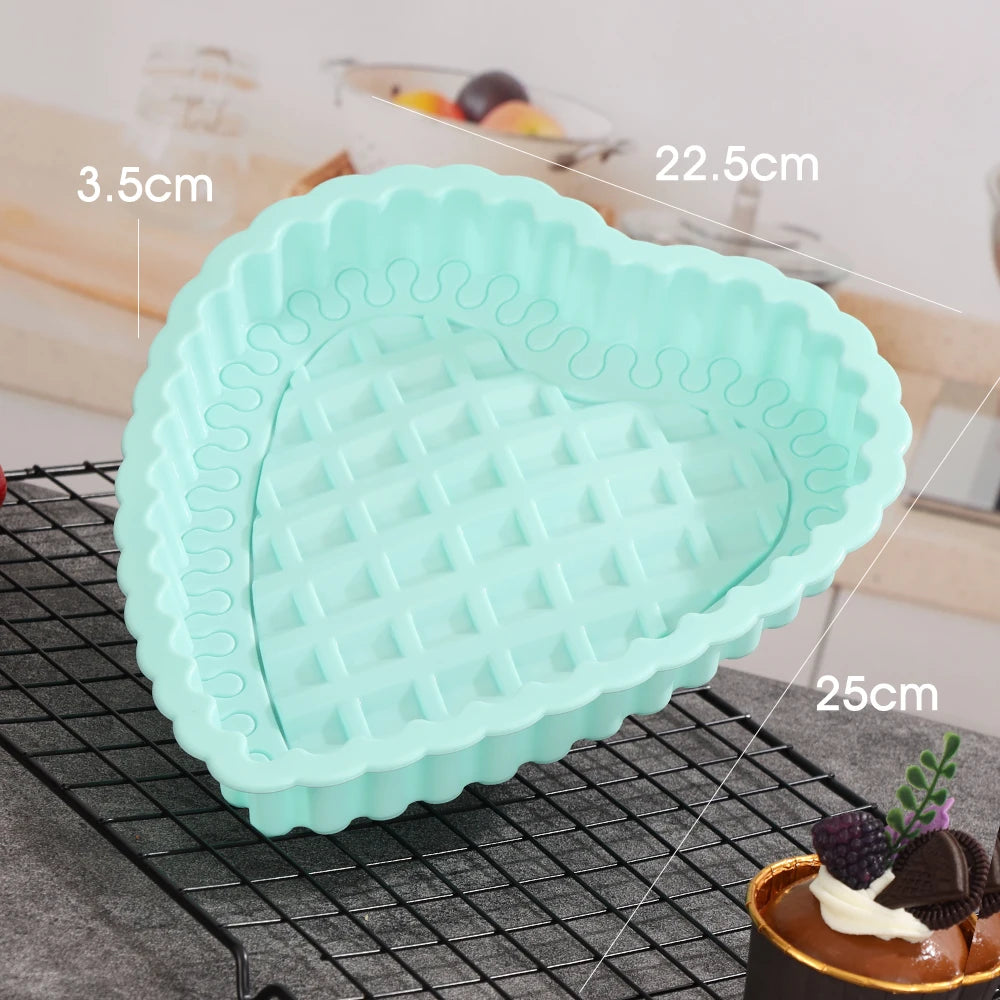 Heart Shaped Cake Pan Silicone Cake Mold Baking