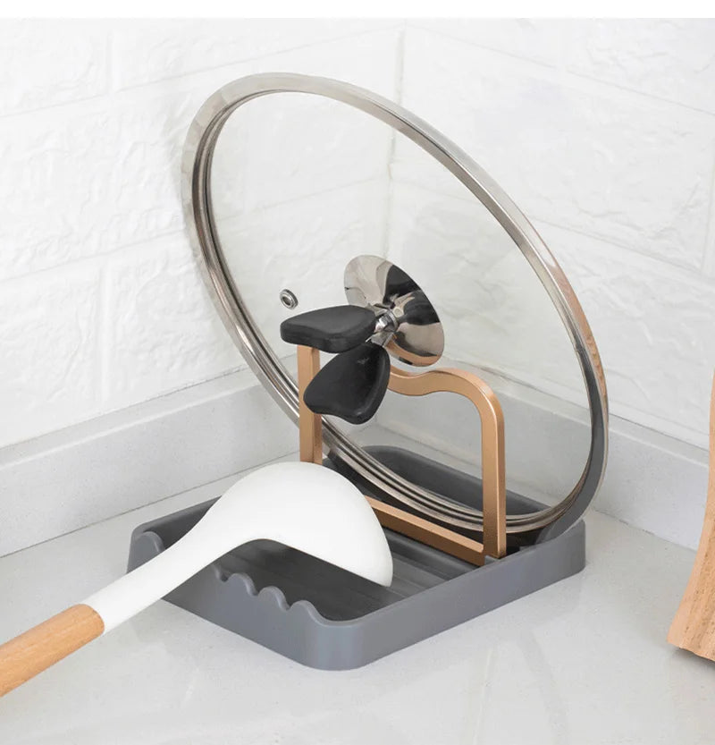 Desktop Pot Lid Holder Foldable Pot Cover Rack